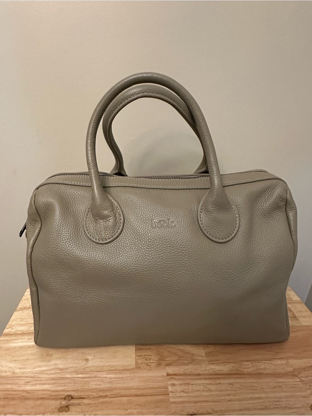Beck Taupe Leather Montero Satchel - Picture 16 of 16